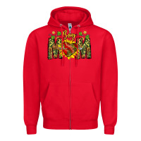 Red boy mom Zipper Hoodie - CowhideDigitalArt