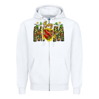 White boy mom Zipper Hoodie - CowhideDigitalArt