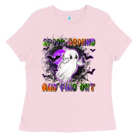 Bubblegum Pink spook around and find out Ladies Tee - LillyAllenDesigns