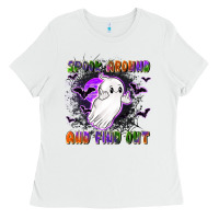 White spook around and find out Ladies Tee - LillyAllenDesigns