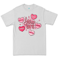 Dove Grey you are enough valentines day Premium Tee - LillyAllenDesigns