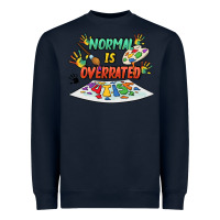 Navy Normal Is Overrated Heavyweight Sweatshirt - FaDigitalArtStudio