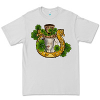 Dove Grey st patricks day goat horseshoe shamrock Premium Tee - RanaPortraitStore