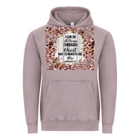 Vintage Zinc i can do all things with leopard and glitter Vintage Hoodie - TumblerDesignByShophia