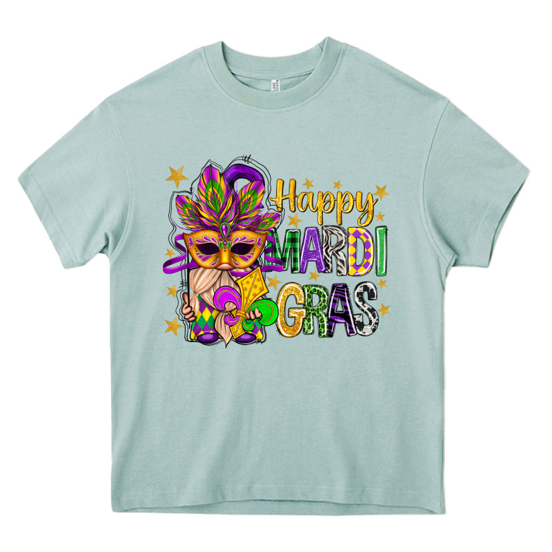 Happy Mardi Gras With Gnome Heavy Core Tee by BundleAndBundleShop | Teevron