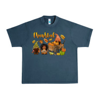 Midnight Navy Thankful afro gnome Urban Heavy Tee - NancyCooperArtShop