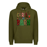 Army Green christ is born Premium Hoodie - FaDigitalArtStudio