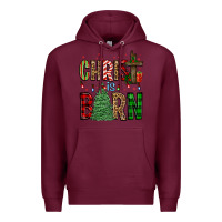 Burgundy christ is born Premium Hoodie - FaDigitalArtStudio