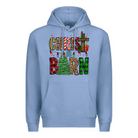 Colony Blue christ is born Premium Hoodie - FaDigitalArtStudio