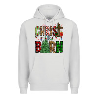 Dove Grey christ is born Premium Hoodie - FaDigitalArtStudio