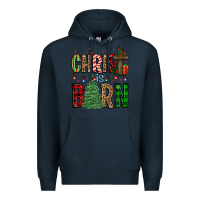 Navy christ is born Premium Hoodie - FaDigitalArtStudio