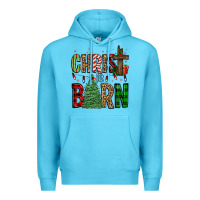 Ocean Blue christ is born Premium Hoodie - FaDigitalArtStudio