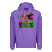 Purple christ is born Premium Hoodie - FaDigitalArtStudio
