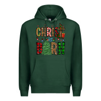 Sports Green christ is born Premium Hoodie - FaDigitalArtStudio