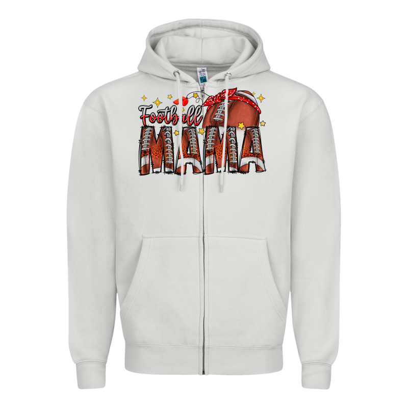 Football Mama Zipper Hoodie by CowhideDigitalArt | Teevron