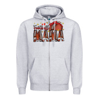 Heather Grey football mama Zipper Hoodie - CowhideDigitalArt