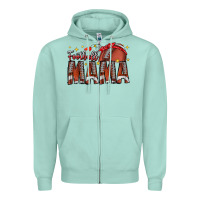 Seafoam football mama Zipper Hoodie - CowhideDigitalArt