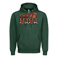 Sports Green football mama Zipper Hoodie - CowhideDigitalArt