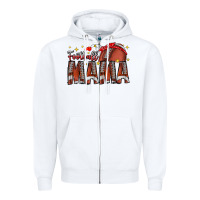 White football mama Zipper Hoodie - CowhideDigitalArt