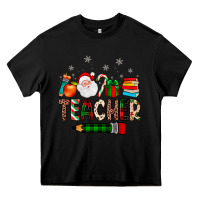 Black teacher Christmas Heavy Core Tee - JahusDesignShop