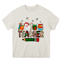 Cream teacher Christmas Heavy Core Tee - JahusDesignShop