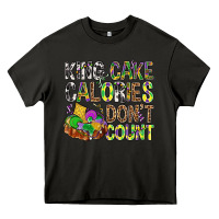 Asphalt King Cake Calories Don't Count Mardi Gras Heavy Core Tee - BundleAndBundleShop