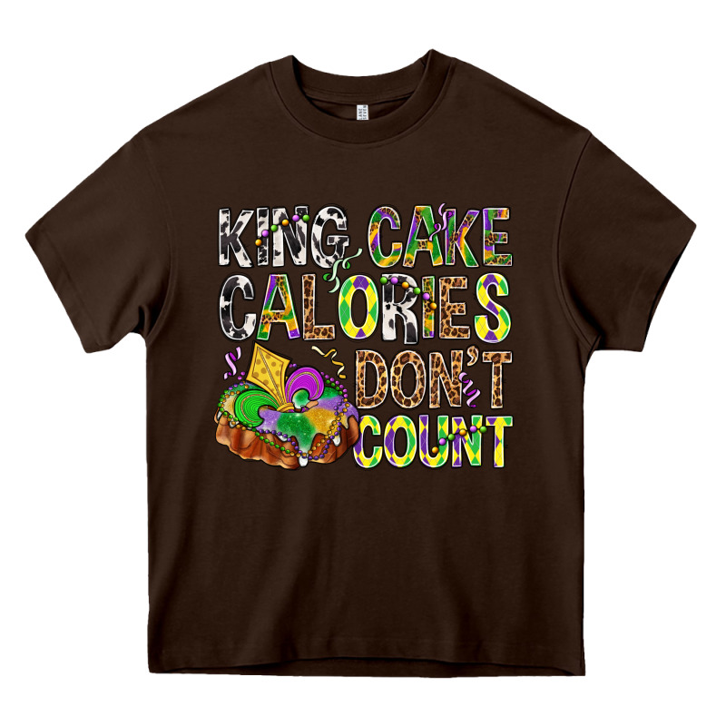 King Cake Calories Don't Count Mardi Gras Heavy Core Tee by BundleAndBundleShop | Teevron