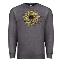 Charcoal Heather sun   fill purple sunflower Premium Sweatshirt - LillyAllenDesigns