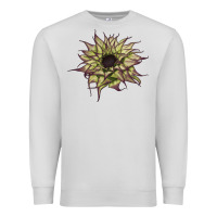 Dove Grey sun   fill purple sunflower Premium Sweatshirt - LillyAllenDesigns