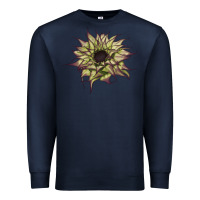 Navy sun   fill purple sunflower Premium Sweatshirt - LillyAllenDesigns