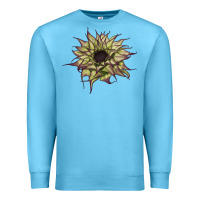 Ocean Blue sun   fill purple sunflower Premium Sweatshirt - LillyAllenDesigns