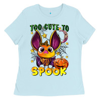 Baby Blue too cute to spook Ladies Tee - LillyAllenDesigns