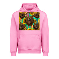 Fuchsia Pink bear tumbler Urban Hoodie - BarkalooDesign