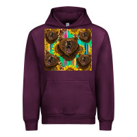 Mauve Wine bear tumbler Urban Hoodie - BarkalooDesign