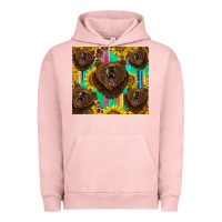 Pigment Salmon bear tumbler Urban Hoodie - BarkalooDesign