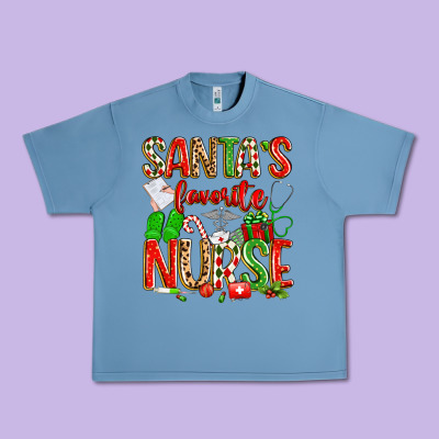 Santa's Favorite Nurse Urban Heavy Tee Designed By Texasbilliewilder