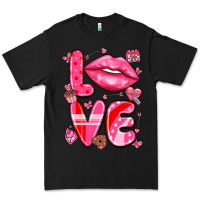 Black love with lips Premium Tee - LillyAllenDesigns