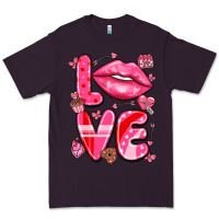 Plum love with lips Premium Tee - LillyAllenDesigns