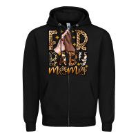 Black Fur Baby Mama Dog Zipper Hoodie - CowhideDigitalArt