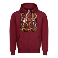 Burgundy Fur Baby Mama Dog Zipper Hoodie - CowhideDigitalArt