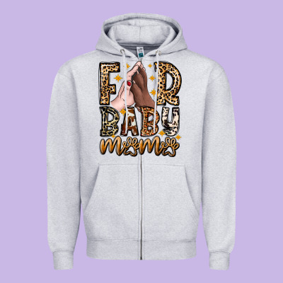 Fur Baby Mama Dog Zipper Hoodie Designed By Cowhidedigitalart
