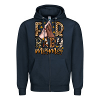 Navy Fur Baby Mama Dog Zipper Hoodie - CowhideDigitalArt