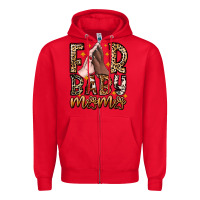 Red Fur Baby Mama Dog Zipper Hoodie - CowhideDigitalArt