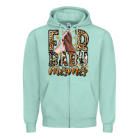 Seafoam Fur Baby Mama Dog Zipper Hoodie - CowhideDigitalArt