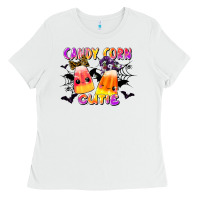 White candy corn cute Ladies Tee - LillyAllenDesigns
