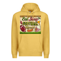 Antique Gold eat sleep football repeat tumbler Premium Hoodie - BundleAndBundleShop