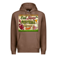 Chestnut eat sleep football repeat tumbler Premium Hoodie - BundleAndBundleShop