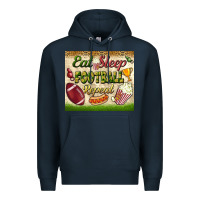 Navy eat sleep football repeat tumbler Premium Hoodie - BundleAndBundleShop