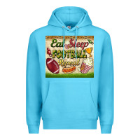 Ocean Blue eat sleep football repeat tumbler Premium Hoodie - BundleAndBundleShop