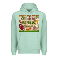 Seafoam eat sleep football repeat tumbler Premium Hoodie - BundleAndBundleShop